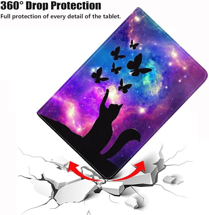 Galaxy Nebula Cat and Butterfly