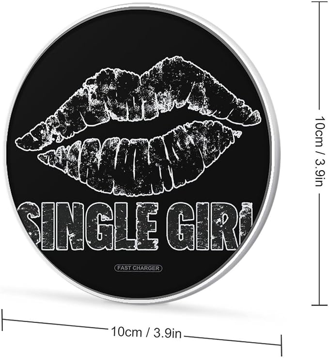Single Girls Phone Charger Magnetic Charging Pad Anti-Slip with USB Cable
