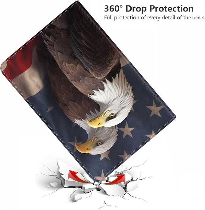 Bald Eagle with American Flag