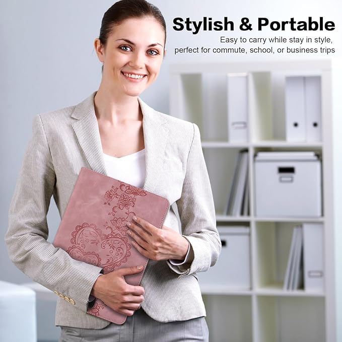 Case for Lenovo Idea Tab 11'' 2025/ Tab M11/ Tab K11 LTE 11 2024 Multi Angle Flip PU Leather Shockproof Case with Pencil Holder/Card Slots Pink