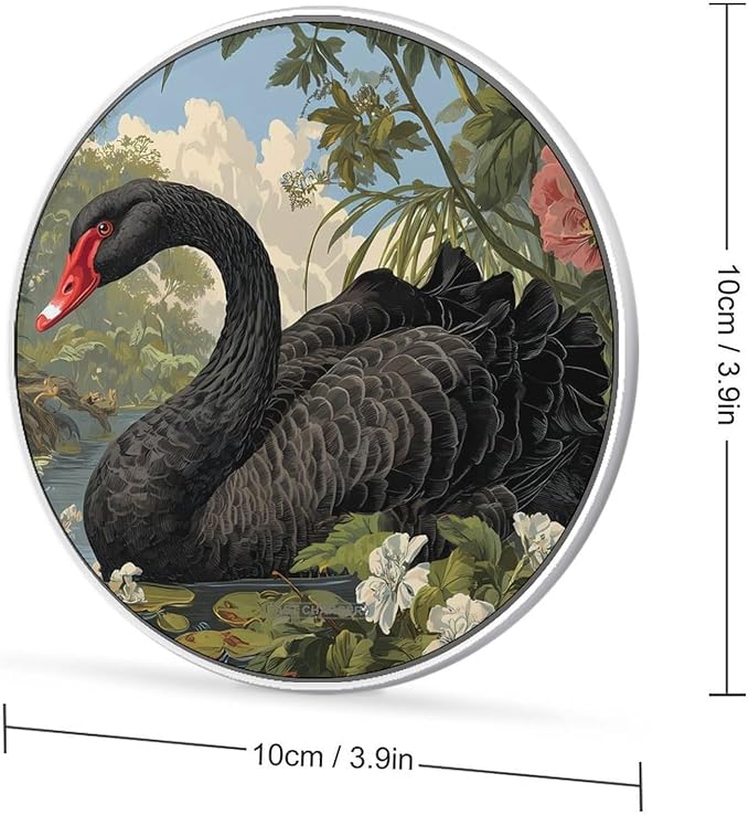 Swans in Natural Habitat Fast Portable Charger 10W Funny Graphic Phone Charging Pad with USB Cable