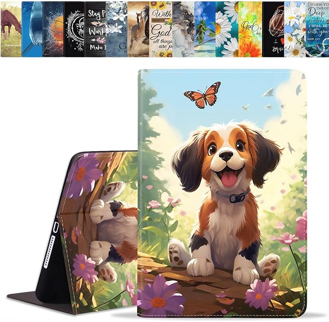 Cute Puppy and Butterfly