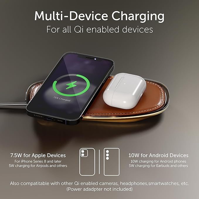 Lunar Artefacts Wireless Charger Lunar Black Shadow Chrome Plated Brass