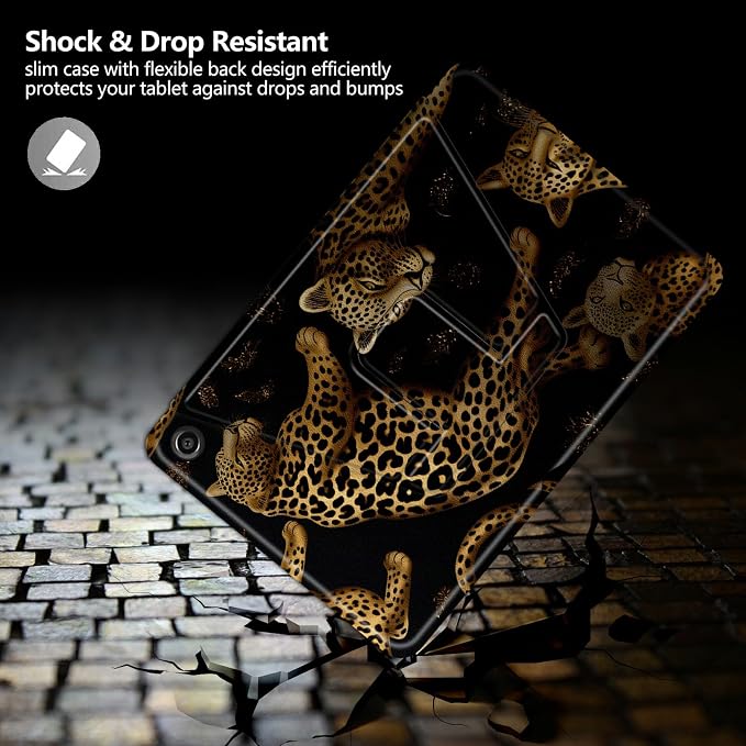 Gold Black Leopard Print
