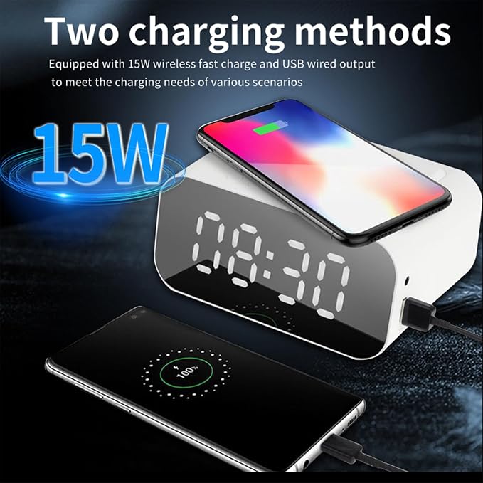 Multifunctional Alarm Clock Bt510 White
