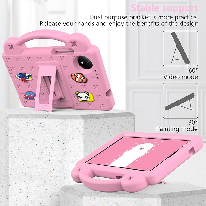 Compatible with Doogee U11/U11 Pro 2025 11 inch/Tab G6/Tab G6+ 11 inch/Infinix Xpad 20 2025 inch/Umidigi G7 Tab Pro 2024 11 inch Tablet Case Shoulder Strap &amp Stand Handle Pink