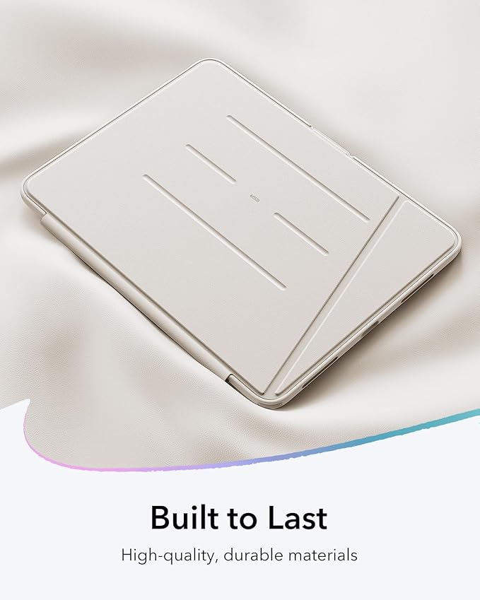 ESR for iPad Air 11 Inch Case M4/M3/M2 (2026/2025/2024) iPad Air 5th/4th Gen Case (2022/2020) Vertical Stand Cover Multi Stand Angles Ultra-Stable Cover with Pencil Holder Flip Series Starlight