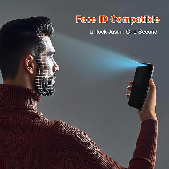 OneFish Screen Protector Privacy Compatible with iPhone Air 2 Pack 4 Way 360ｰ Anti-Spy Tempered Glass 9H Hardness 3D Curved Edges Case-Friendly &amp Easy Installation