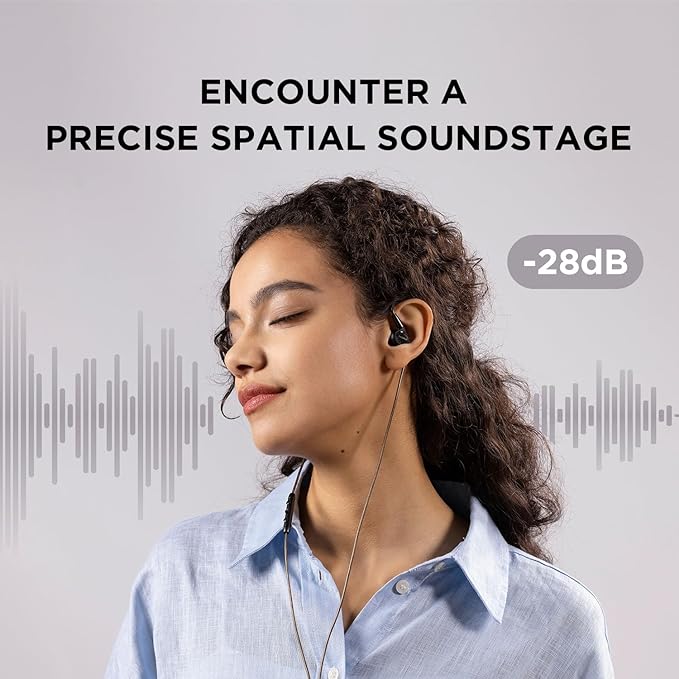 1MORE Penta Driver in-Ear Monitor Earphones Hi-Res Certified Hybrid Multi-Driver HiFi Wired IEM Headphones Detachable MMCX Connector MEMS Mic and 3-in-1 Control for Smartphones/PC/Tablet