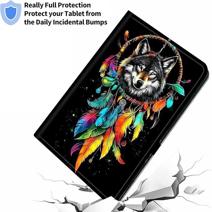 Colorful Dreamcatcher Wolf