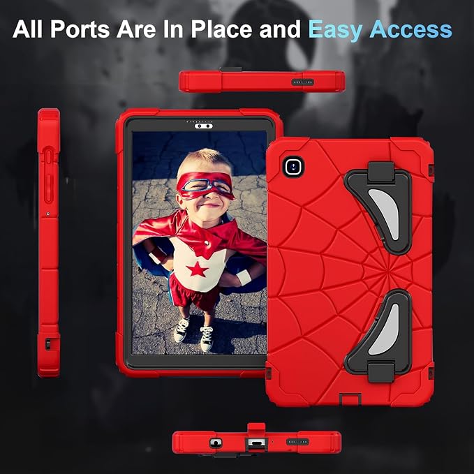 Galaxy Tab A7 Lite 8.7 inch Case-Red+Black