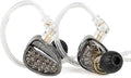 KZ ZA12 in Ear Monitor 2DD+4BA Hybrid Wired Earbuds KZ in Ear Monitor Gaming EarbudsSilver-Plated IEM Cable for Audiophile (No Microphone Matte Black)