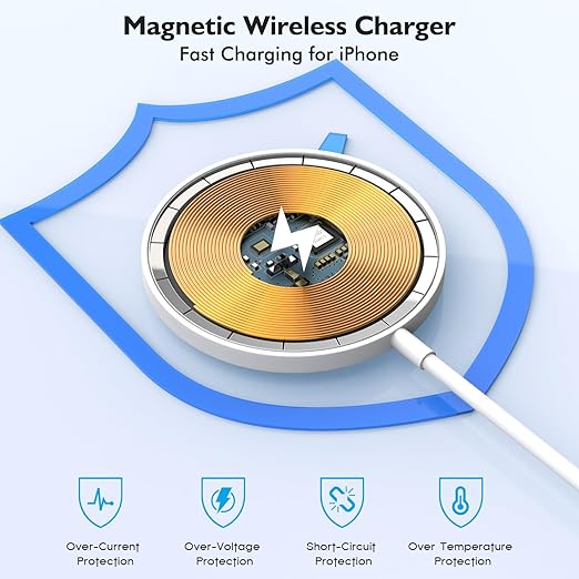 [Apple MFi Certified] iPhone 17 Magnetic Charger6FT USB C i Phone 17 Wireless Charging Pad &amp Fast PD USB C Charging BlockFast iPhone Mag-Safe Charger for iPhone 17/16 Pro/Pro Max/15/14/13/12 Ser