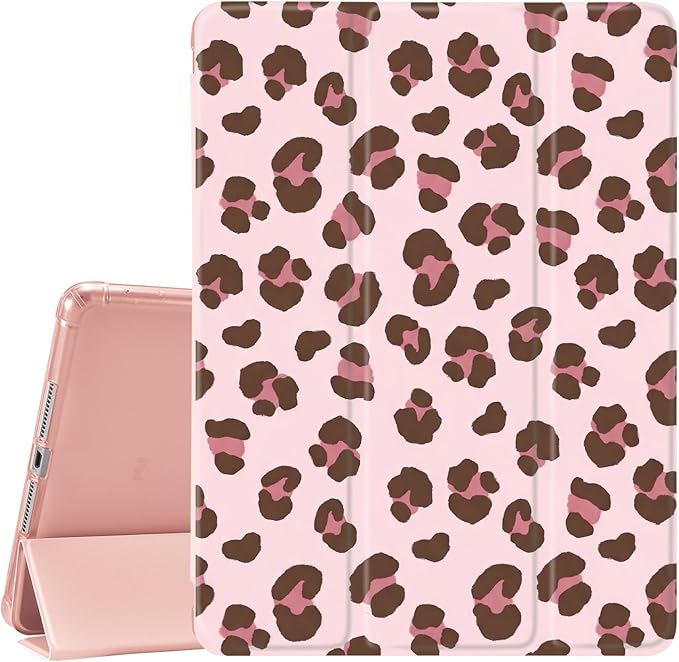 JOYLAND for iPad (A16) 11th Gen 11 Inch 2025iPad 10th Generation Case 10.9 Inch 2022 with Pencil Holder-Auto Wake/SleepPink Leopard Print Cover Anti-Scratch Shockproof Premium Folio Stand CasePink