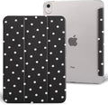 case for ipad 11th Generation11 Inch 2025 (A16 Chip) &amp 10th Gen 10.9 Inch 2022 - Slim Scratch-Resistant Hard PC Translucent Back Shell Smart Cover Wake/Sleep FunctionBlack White Polka dot