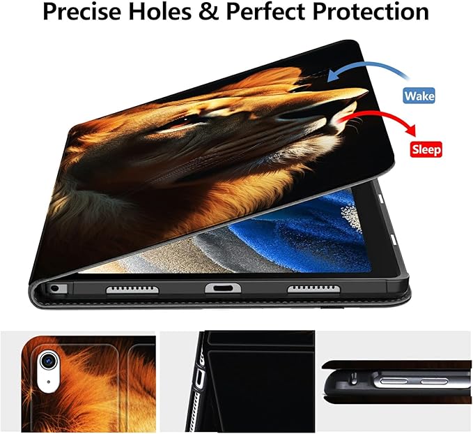 Case for iPad 10.5/iPad Air 3rd Generation 2019 / iPad Pro 2017 PU Leather Smart Protective Cover with Auto Sleep/Wake for iPad Air 3rd 10.5Lion Face