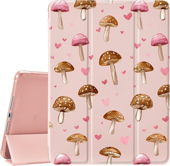 Pink brown mushrooms