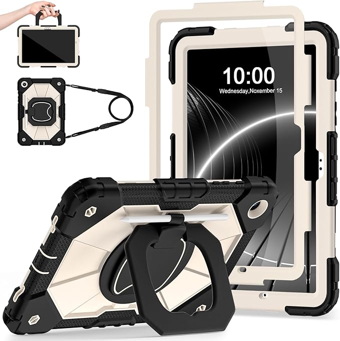 Case for Samsung Galaxy Tab A9+/A9 Plus 11 Inch (SM-X210/X216/X218) with Screen Protector/Rotating Stand/Pen HolderMilitary Grade Shockproof Cover for Galaxy Tab A9 Plus Cases