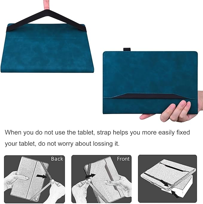 for OnePlus Pad 2 Case 12.1 inch 2024 Released Retro Folio Shell for OnePlus Pad Pro Cover with Card Holder &amp Multi-Angle Stand -Peacock Blue