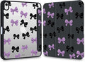 Y2k Printed Case for iPad (A16) 11th Gen 2025 11/10th Gen 2022 10.9 Cute Bowknot Clear Hard Back Hybrid Casewith Pencil Holder Trifold Stand Slim Tablet Cover for Women