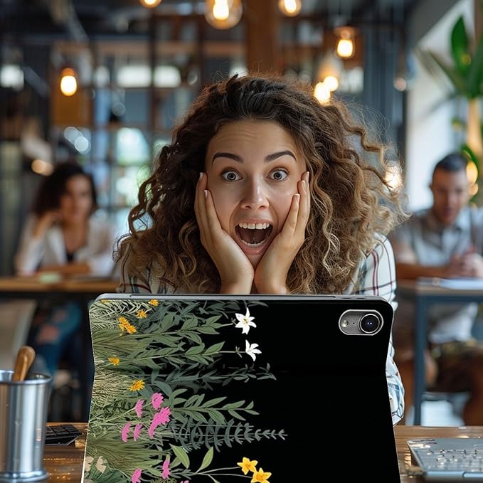Case for iPad 10th Generation (2022) 10.9 Inch iPad CoverAutomatic Wake/SleepAdjustable Stand Protective Cover for Apple iPad 10.9 - Weeds
