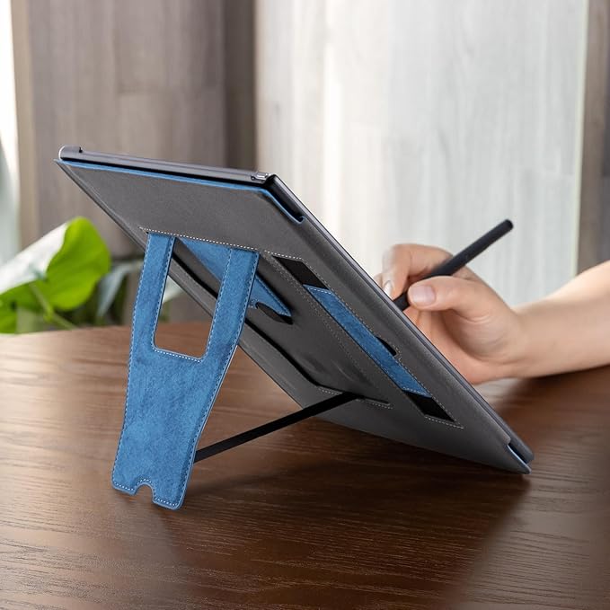 CoBak Case for Remarkable 2 Paper Tablet with Two Viewing Angles- Lightweight and Hard Back Shell Protective Book Folio Cover with Built-in Pen Holder - for 10.3 2020 Released (with Stand DenimBlue)