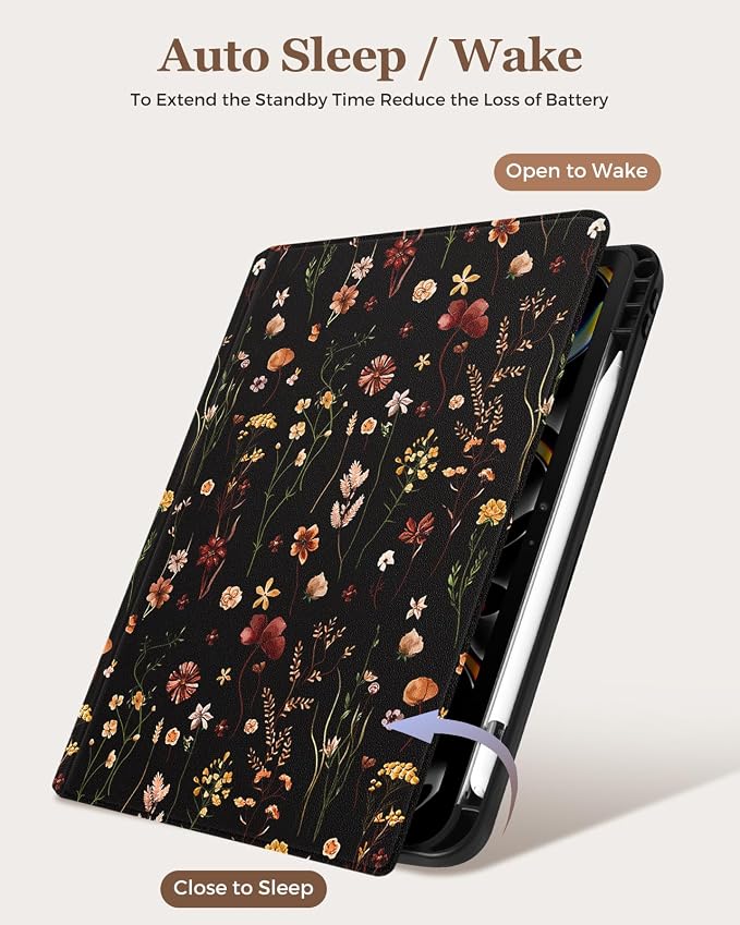Black Retro Flower