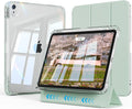 Case for iPad Air 11 inch M4/M3/M2 (2026/2025/2024) &amp iPad Air 5/4th Generation (2022/2020) 10.9 inch 2-in-1 Removable Hard PC Transparent Back with Pencil Holder Auto Sleep/Wake Light Green
