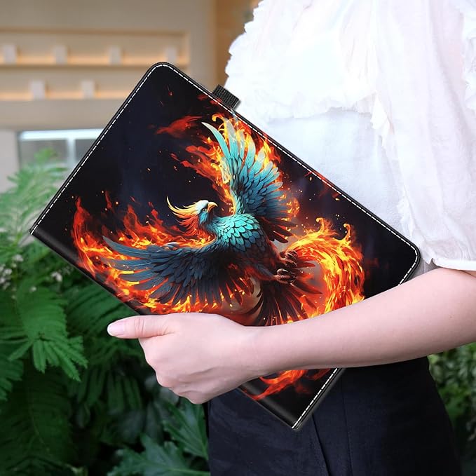 Case for All-New Amazon Fire HD 10 and 10 Plus Tablet (13th/11th Generation 2023/2021 Release) 10.1 - Slim Fit Standing Cover with Auto Sleep/WakeFlaming Phenix