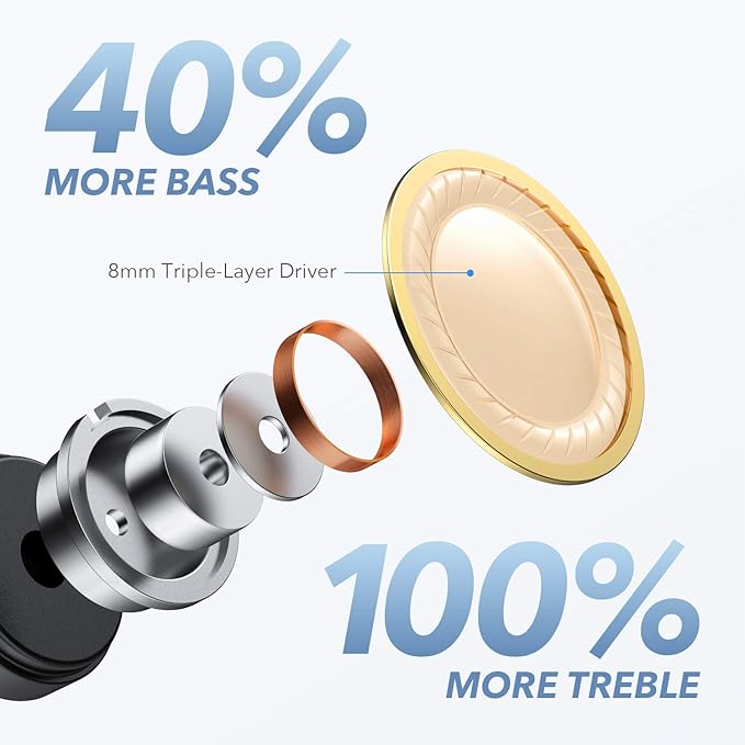 Soundcore by Anker Life A1 True Wireless Earbuds Powerful Customized Sound 40H Playtime Wireless Charging USB-C Fast Charge IPX7 Waterproof Button Control Bluetooth Earbuds Commute Sports