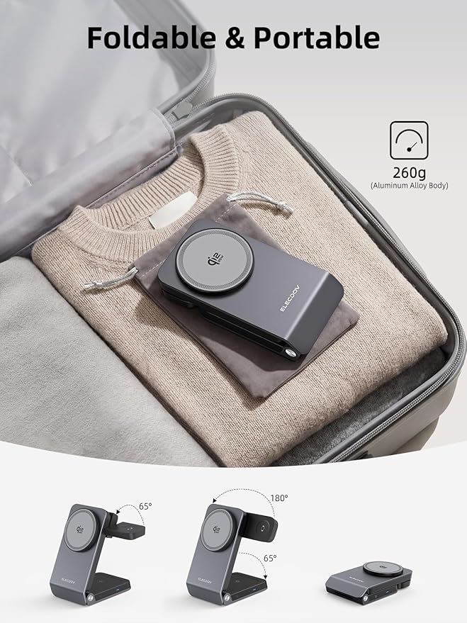 Wireless Charger for Samsung – 25W Magnetic Qi2 Charger with Active Cooling &amp 45W Adapter 3 in 1 Foldable Charging Station for Samsung Galaxy S26 Ultra Galaxy Watch 8 &amp Buds4 for Android De