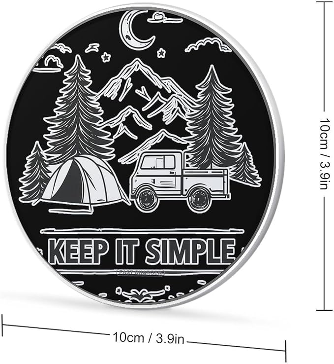Keep It Simple Camping Camp Phone Charger Magnetic Charging Pad Anti-Slip with USB Cable
