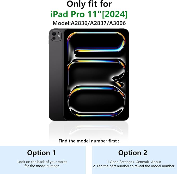 Case for iPad Pro 11 Inch M4 2024/M5 2025 Case Heavy Duty Shockproof Cover with Screen Protector/360° Rotate Stand/Shoulder Strap/Pencil Holde (Black+Blue iPad Pro M4/M5 11 inch)