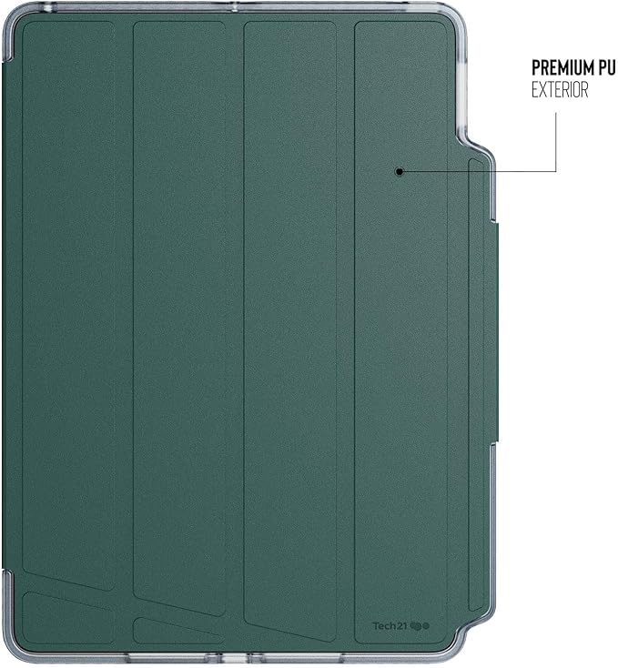 Tech21 EvoFolio case for iPad 7th/8th/9th Gen - Impact Protection iPad case with Multi-Angle Viewing Wake/Sleep Cover - Teal