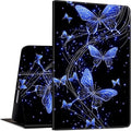 Slim Case for Samsung Galaxy Tab A9+ / A9 Plus 11 2023 (SM-X210/X216/X218) Lightweight PU Leather Multi-Angle Viewing Smart Stand Shell Cover with Auto Wake/Sleep Art Butterflies