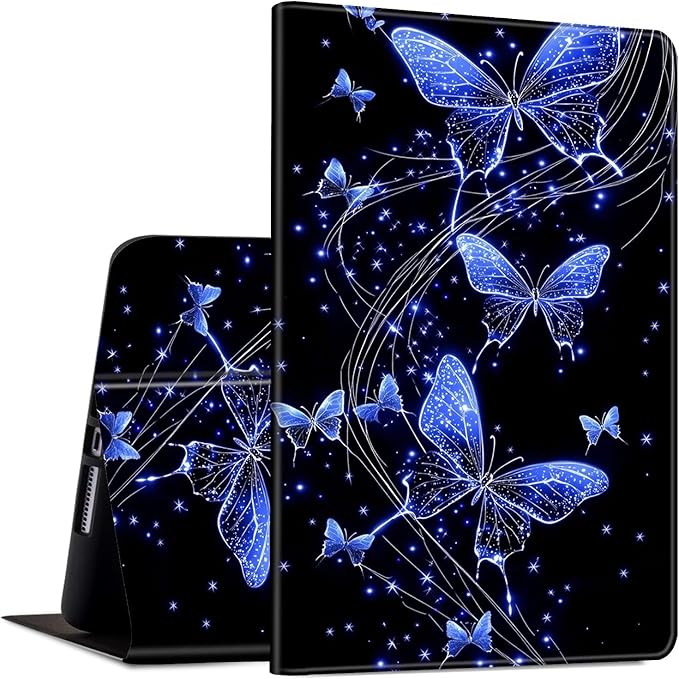 Slim Case for Samsung Galaxy Tab A9+ / A9 Plus 11 2023 (SM-X210/X216/X218) Lightweight PU Leather Multi-Angle Viewing Smart Stand Shell Cover with Auto Wake/Sleep Art Butterflies