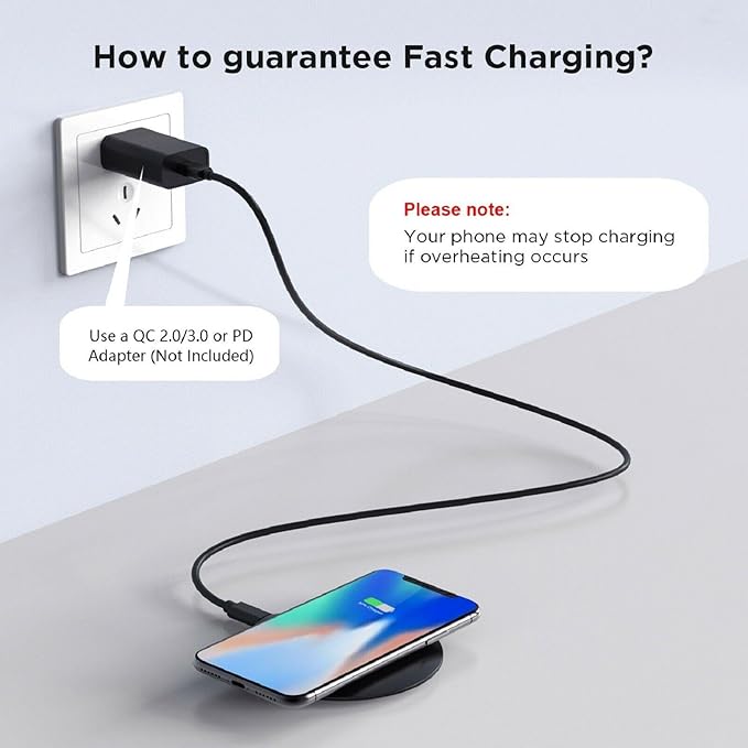 15W Wireless Charger Fast Charging Pad Compatible with OnePlus 13/12/10 Pro/9 Pro/8 Pro 5G Slim Quick Charge
