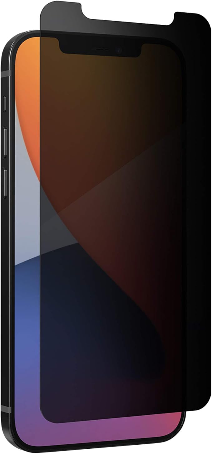 ZAGG Glass Elite Privacy - Privacy Screen Protector for iPhone 12 Pro iPhone 12 iPhone 11 iPhone XR – InvisibleShield - 3X Impact Protection (200106681)