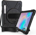 ProCase Galaxy Tab S6 10.5” 2019 Case with S Pen Holder (Model SM-T860/T865/T867) Rugged Heavy Duty Shockproof Cover with Hand Strap Rotating Kickstand Protective –Black