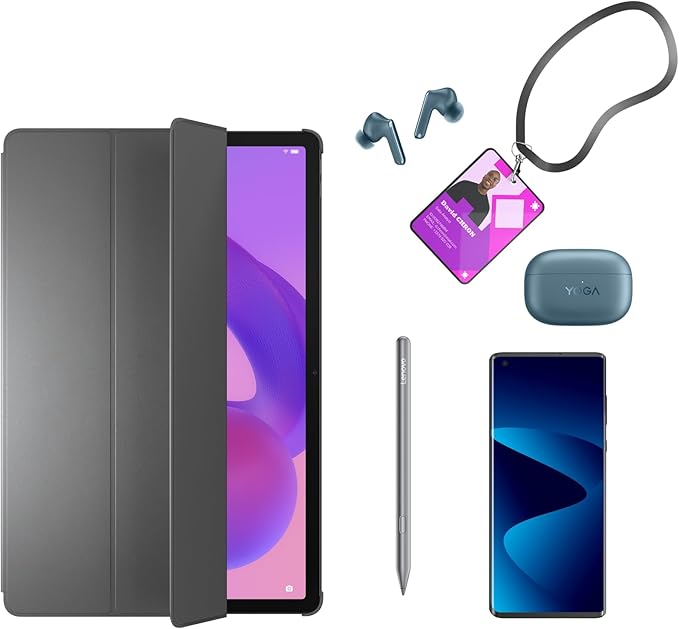 Lenovo Folio Case for Idea Tab Pro Protective Tablet Cover with Built in Pen Holder Sleep/Wake Function &amp Convertible Stand PU Leather Case Luna Grey