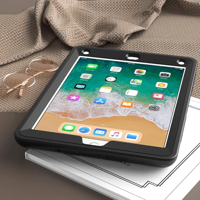 Puxicu Case for iPad Air 1st Generation (Old Model) Heavy Duty Rugged Protective Cover for iPad Air 1 9.7 Inch Model(A1474 A1475 A1476) Black
