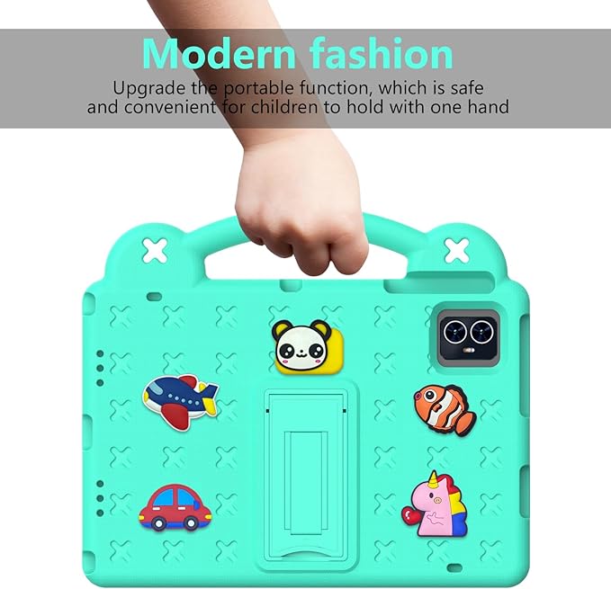 for Revvl Tab 2 Case (2025) EVA Shockproof Tablet Cover with Stand Handle Shoulder Strapfor Tmobile Revvl Tab 2 Tablet Case 10.1'' Green