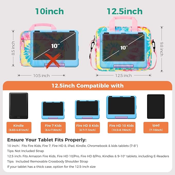 Choco Mocha Kids Tablet Sleeve Bag for Boys &amp Girls (10-12.5Inch)