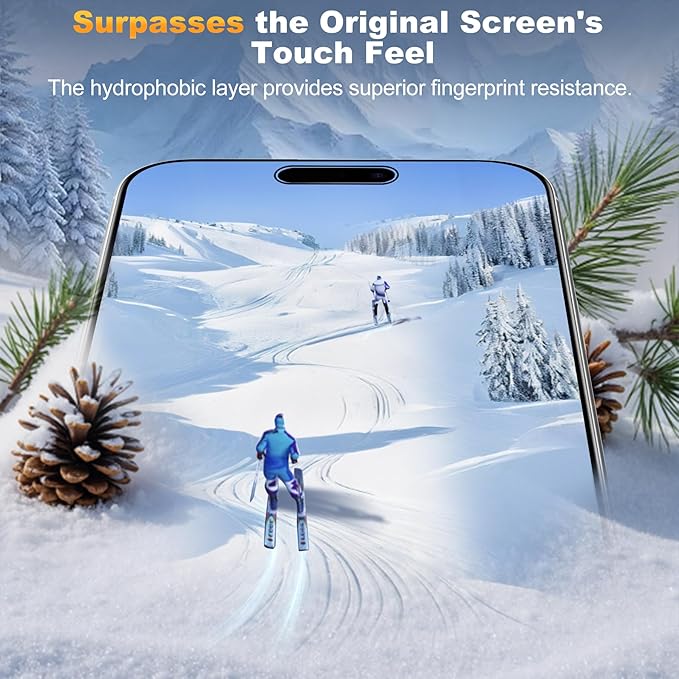 Fotbor [3 Pack] Privacy Screen Protector compatible with iPhone 16 Pro Max 4-Way 360° Anti-Spy Tempered Glass with Auto-Alignment Fast Install Tray Ion-Exchange Strengthened 9H Hardness