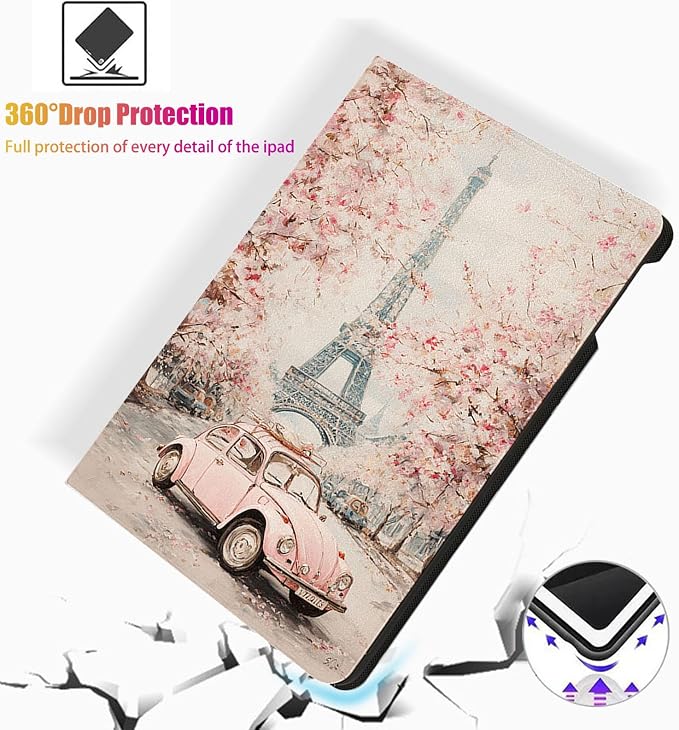 Paris Cherry Blossom Eiffel Tower Pink Beetle