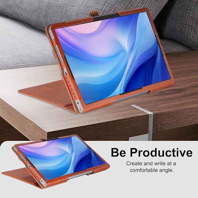 Case Compatible with Lenovo Tab Plus 11.5 inch Tablet PU Leather Business Cover for Pad Studio (TB351FU) Folding Stand CoverBrown