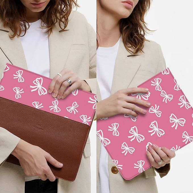 Bow-Pink - White Bow