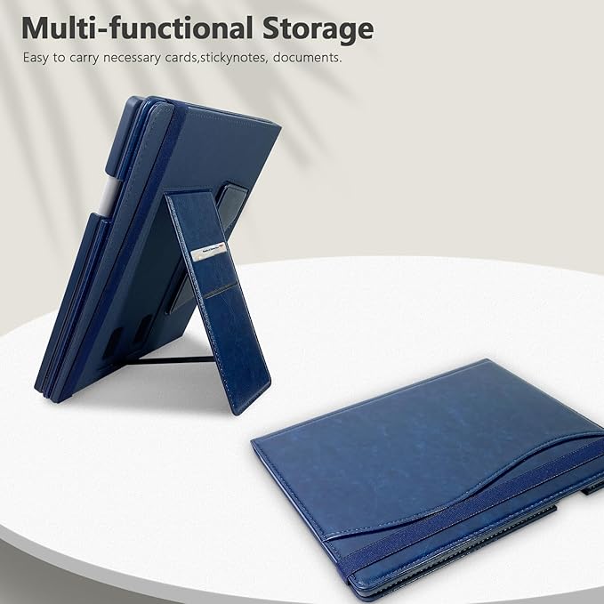 E NET-CASE Case for Remarkable 2 Tablet 10.3 inch (2020 Released) - New Business Design Upgraded Leather Cover for Remarkable 2 Digital Paper with Stand &amp Pen Holder (Deep Blue)