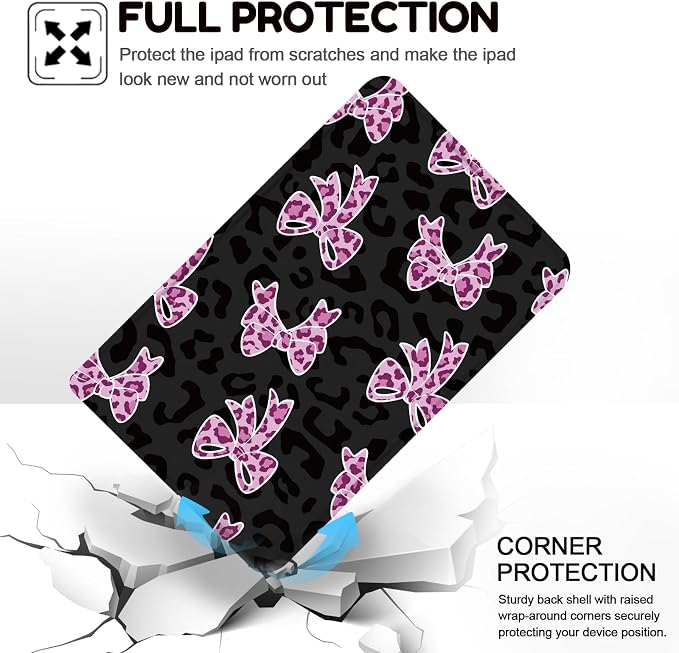 Black Leopard Pink Bow