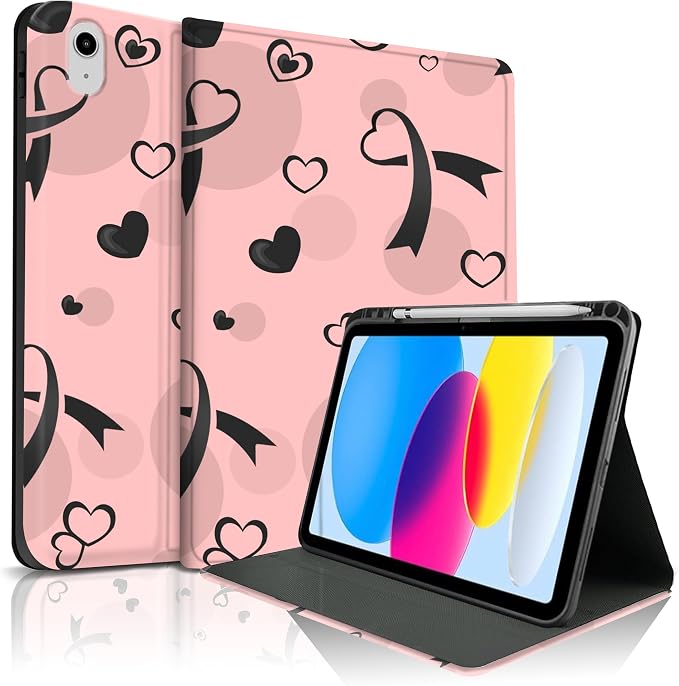 Pink&Black Heart Ribbon